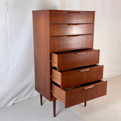 Austinsuite 6-Drawer Teak Tallboy, 1960s