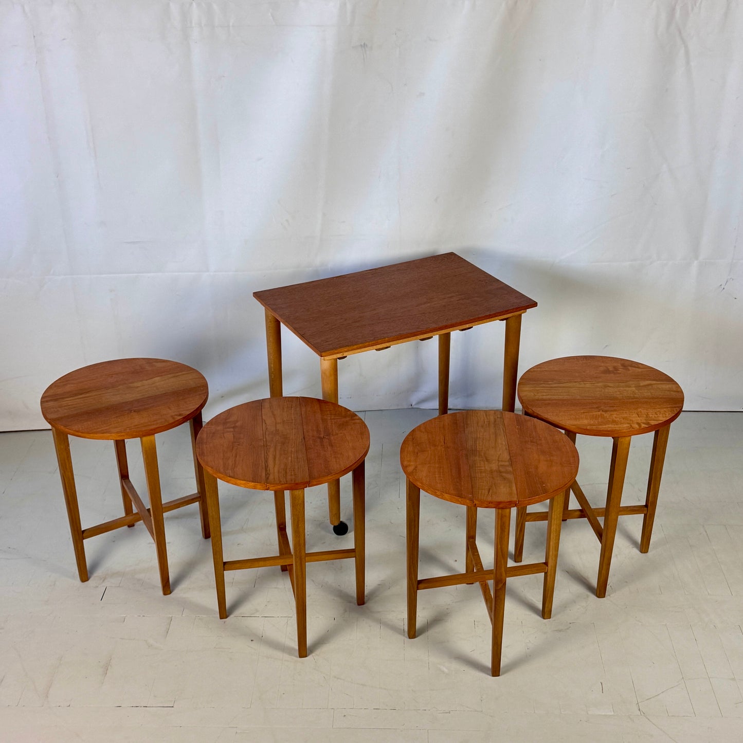 Paul Hundevad Teak Nest of Tables, 1960s