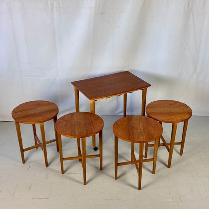 Paul Hundevad Teak Nest of Tables, 1960s