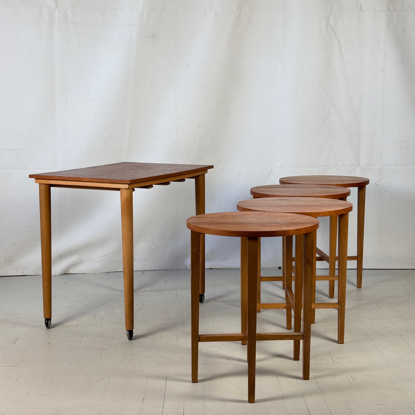 Paul Hundevad Teak Nest of Tables, 1960s