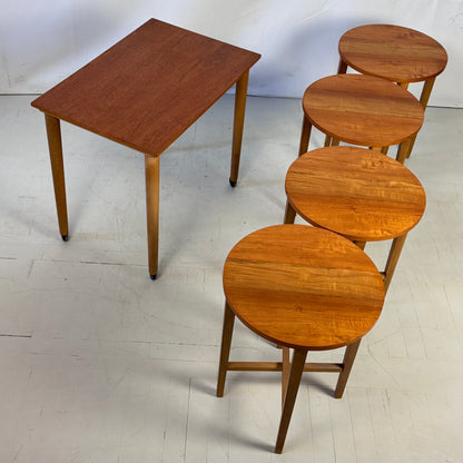 Paul Hundevad Teak Nest of Tables, 1960s