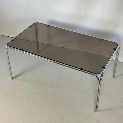 Bauhaus Black Glass Coffee Table, 1960s