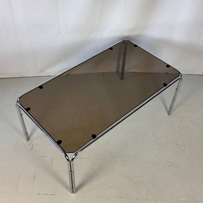 Bauhaus Black Glass Coffee Table, 1960s