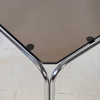 Bauhaus Black Glass Coffee Table, 1960s