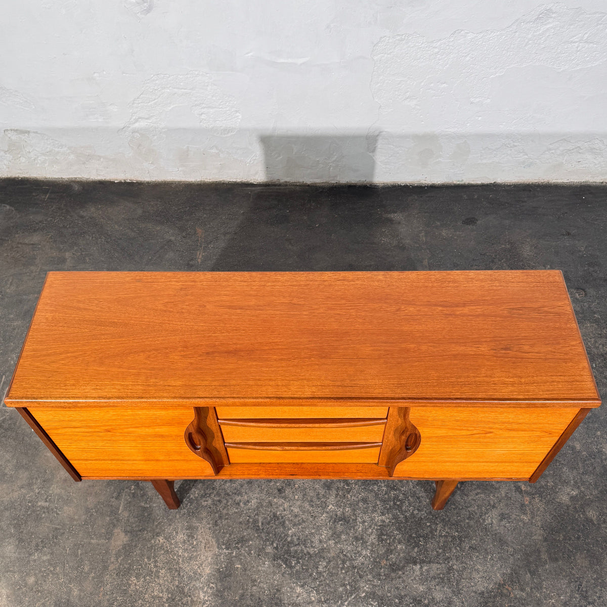 British Teak Sideboard with Sliding Doors, 1960s