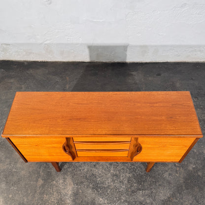 British Teak Sideboard with Sliding Doors, 1960s