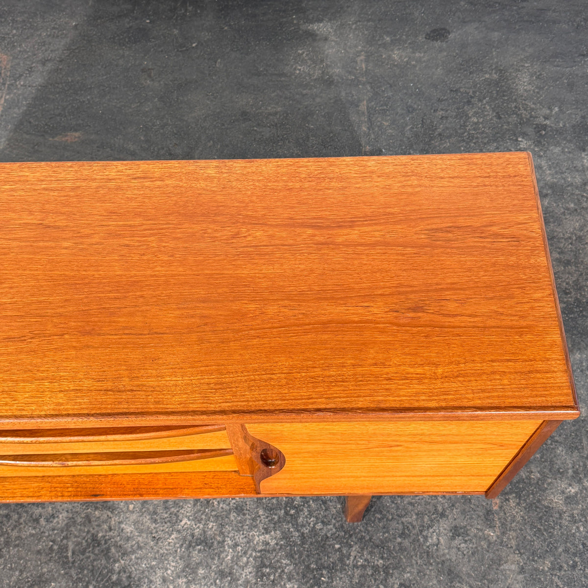 British Teak Sideboard with Sliding Doors, 1960s