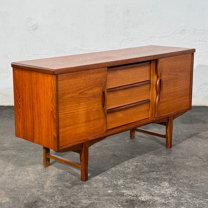British Teak Sideboard with Sliding Doors, 1960s