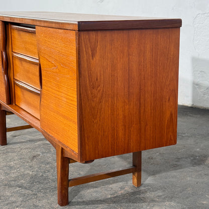 British Teak Sideboard with Sliding Doors, 1960s