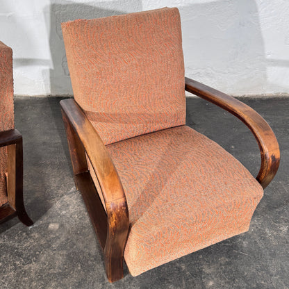 Pair of Debreceni Art Deco Bentwood Armchairs, Hungary, 1930s