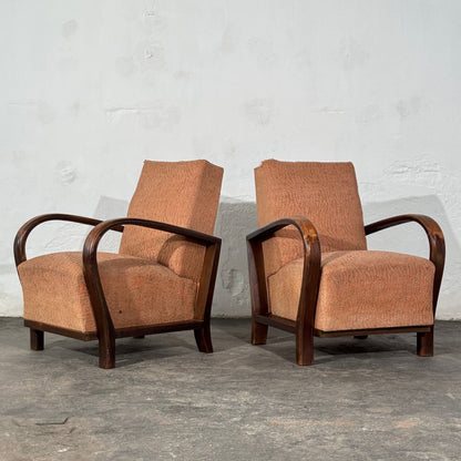 Pair of Debreceni Art Deco Bentwood Armchairs, Hungary, 1930s
