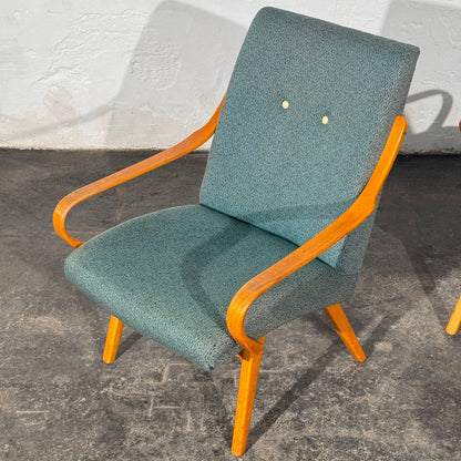 Set of 2 Bentwood Lounge Chairs, Attributed to Jaroslav Šmídek, Czechoslovakia, 1960s