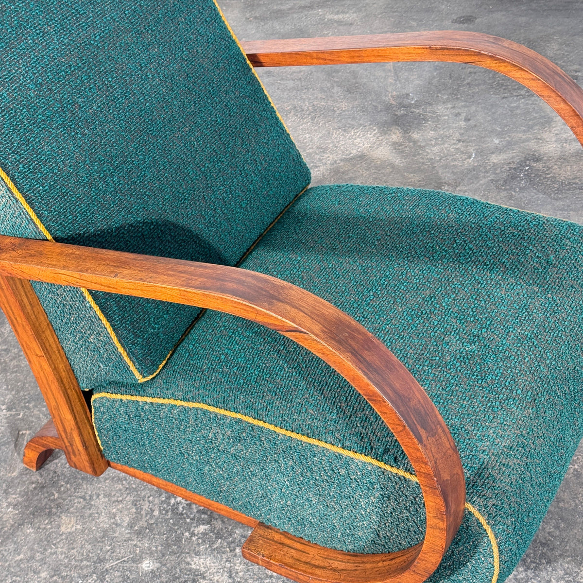 Art Deco Adjustable Back Armchair, Czechoslovakia, 1930s