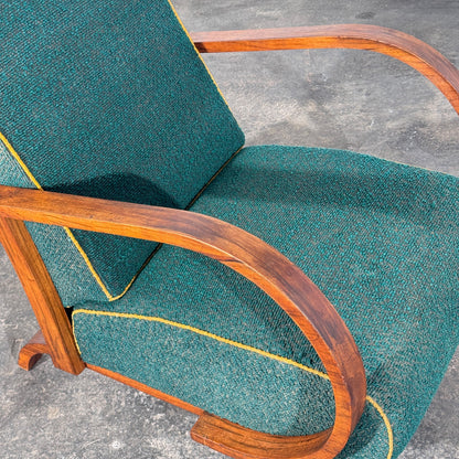 Art Deco Adjustable Back Armchair, Czechoslovakia, 1930s