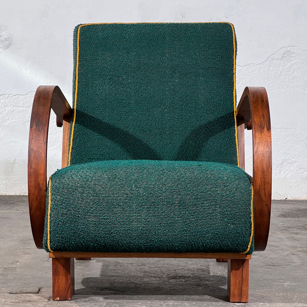 Art Deco Adjustable Back Armchair, Czechoslovakia, 1930s