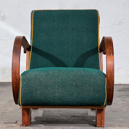 Art Deco Adjustable Back Armchair, Czechoslovakia, 1930s