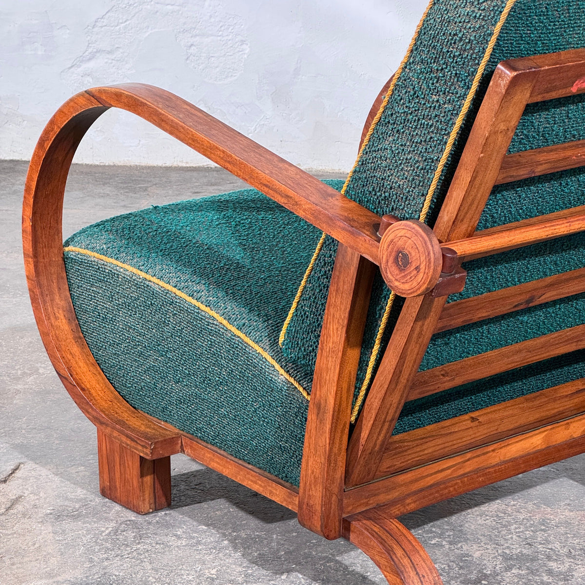 Art Deco Adjustable Back Armchair, Czechoslovakia, 1930s