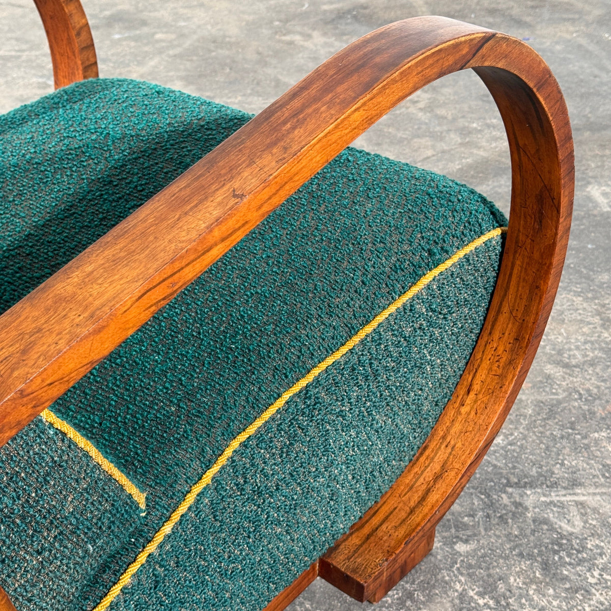 Art Deco Adjustable Back Armchair, Czechoslovakia, 1930s