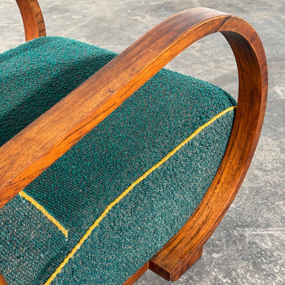 Art Deco Adjustable Back Armchair, Czechoslovakia, 1930s