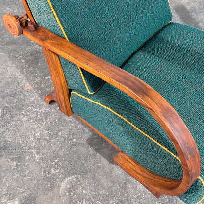 Art Deco Adjustable Back Armchair, Czechoslovakia, 1930s