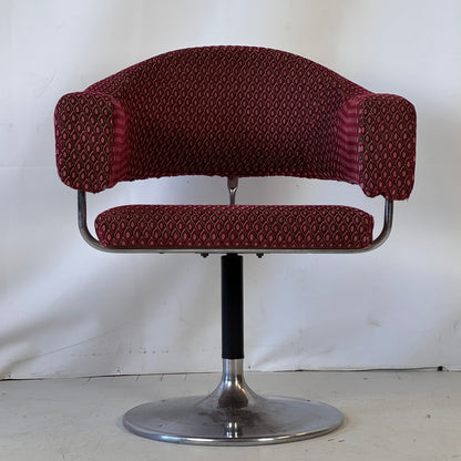 Space Age Steel Swivel Armchair, 1960s
