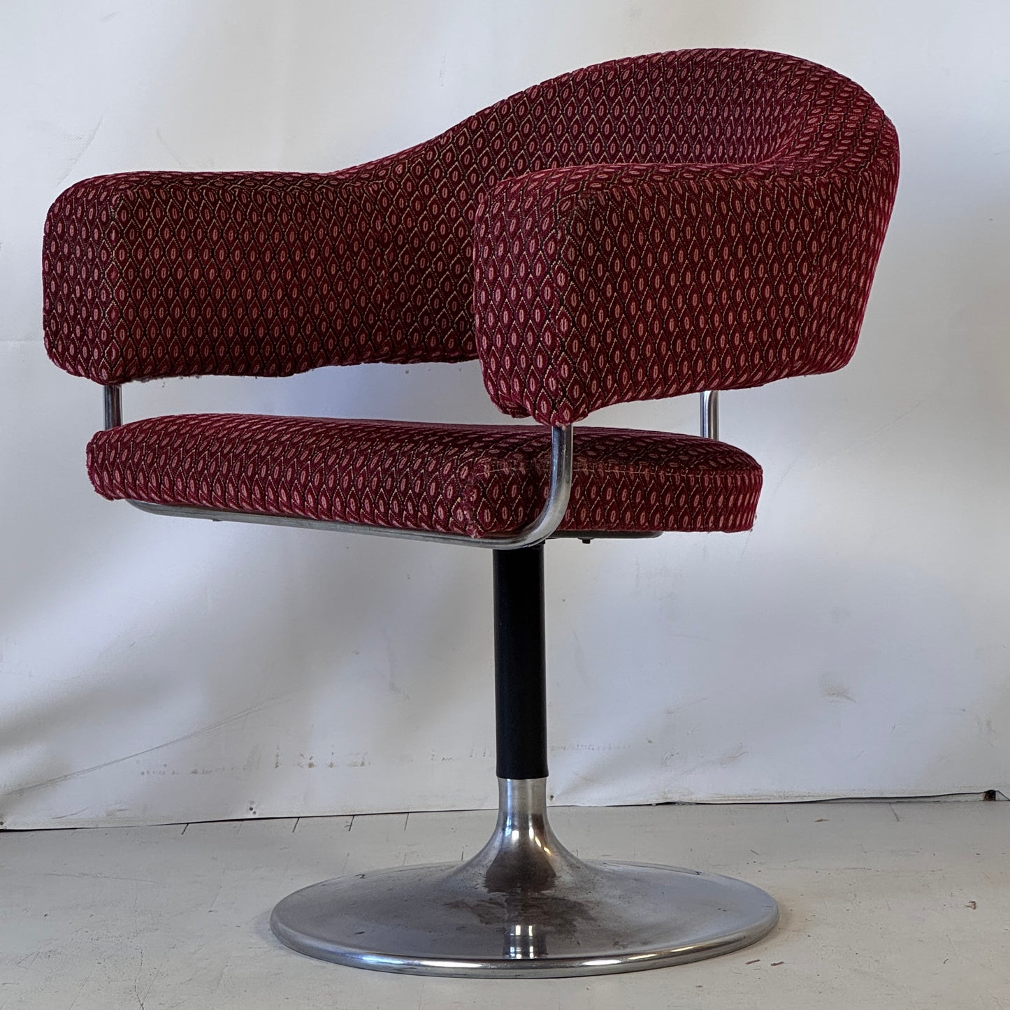 Space Age Steel Swivel Armchair, 1960s