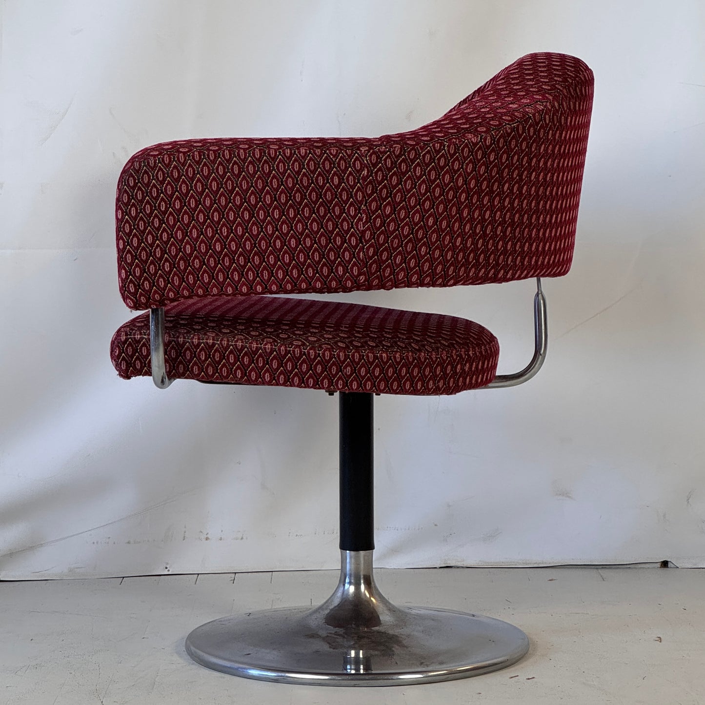 Space Age Steel Swivel Armchair, 1960s