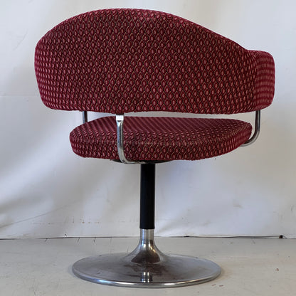 Space Age Steel Swivel Armchair, 1960s