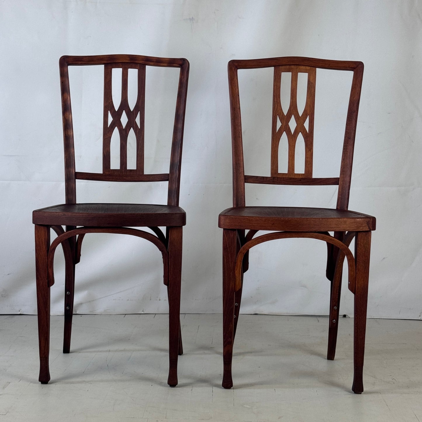 Pair of Model 333 Dining Chairs by Josef Hoffmann for Jacob & Josef Kohn, Vienna, 1901