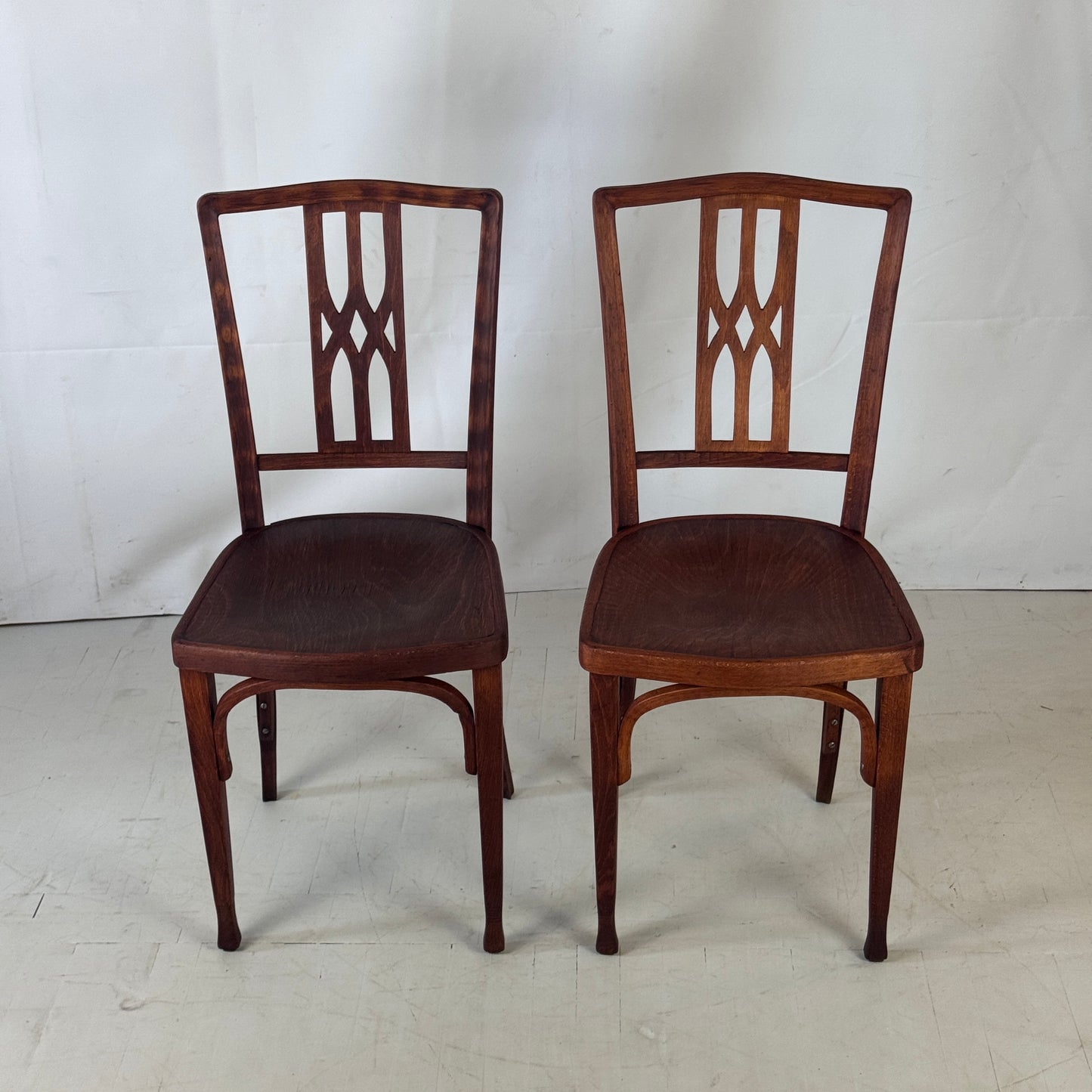 Pair of Model 333 Dining Chairs by Josef Hoffmann for Jacob & Josef Kohn, Vienna, 1901
