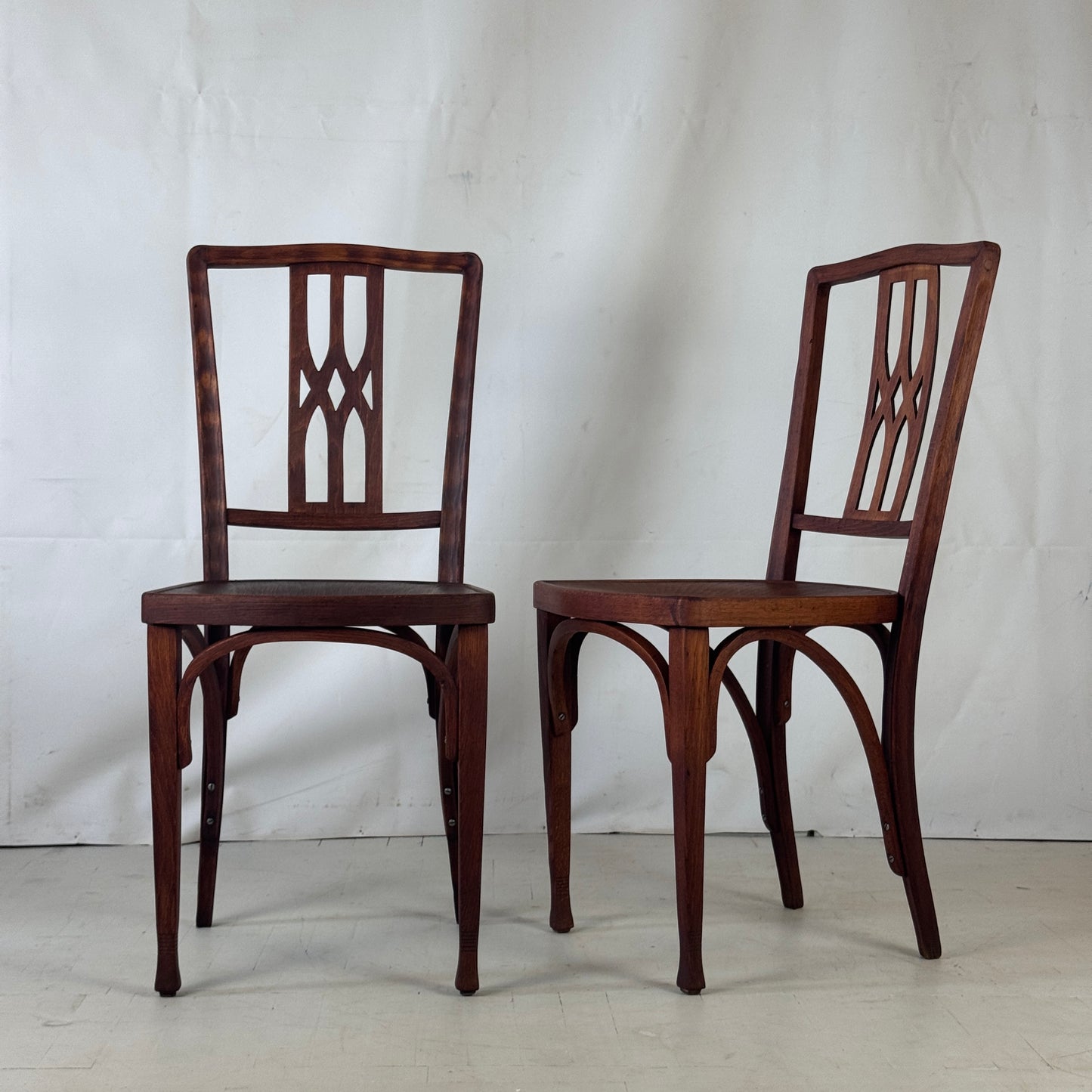 Pair of Model 333 Dining Chairs by Josef Hoffmann for Jacob & Josef Kohn, Vienna, 1901