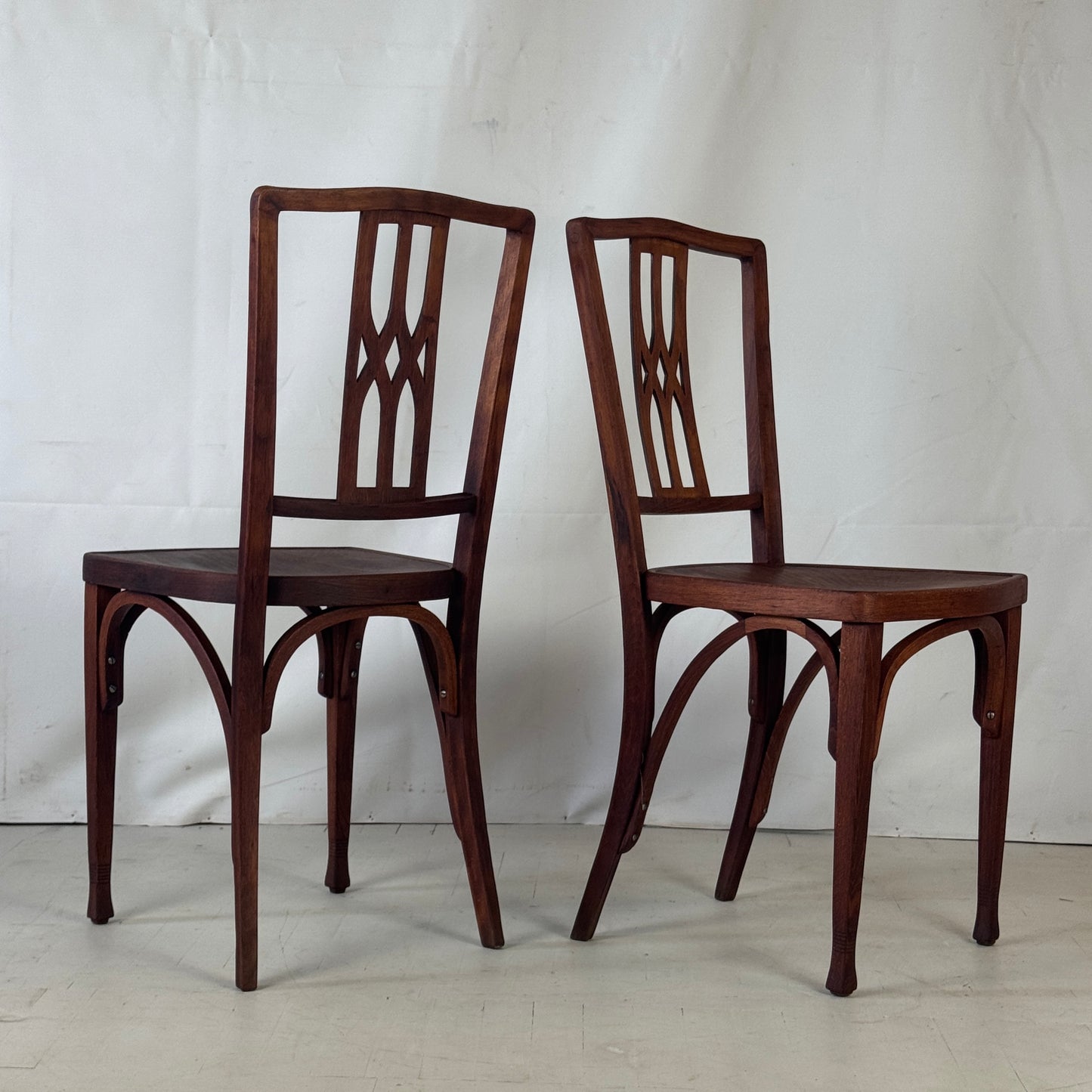 Pair of Model 333 Dining Chairs by Josef Hoffmann for Jacob & Josef Kohn, Vienna, 1901