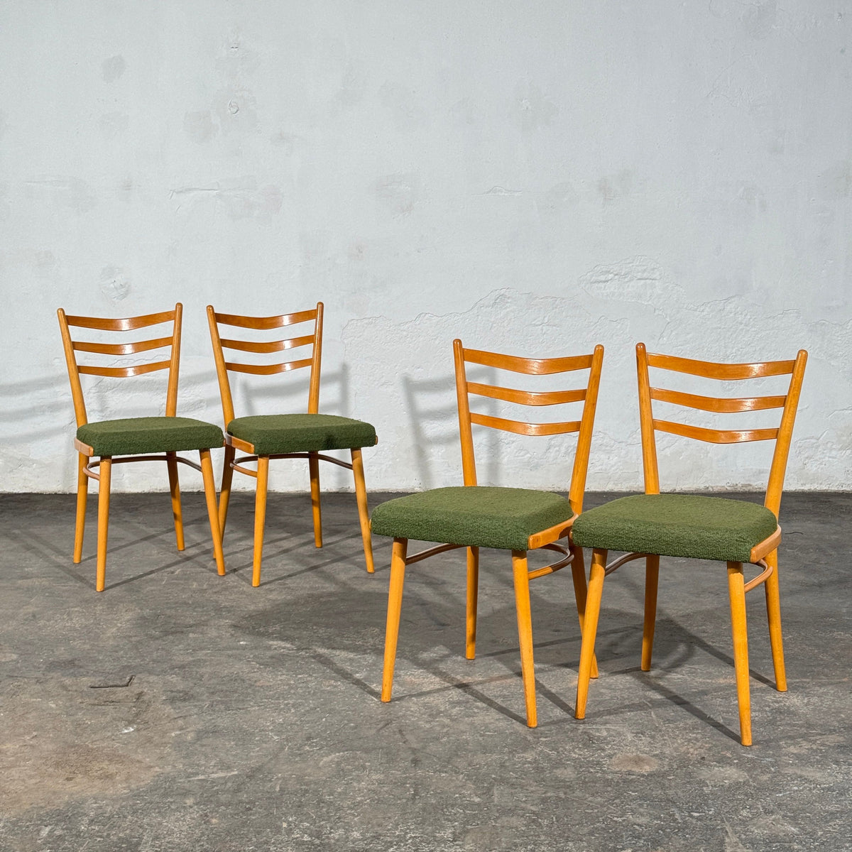 Set of 4 Czechoslovak Dining Chairs, Attributed to Interier Praha, 1960s