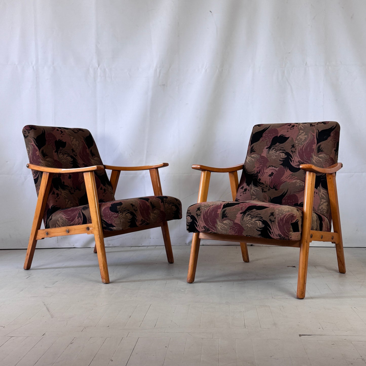 Pair of Hungarian Retro A-65 Armchairs, 1960s