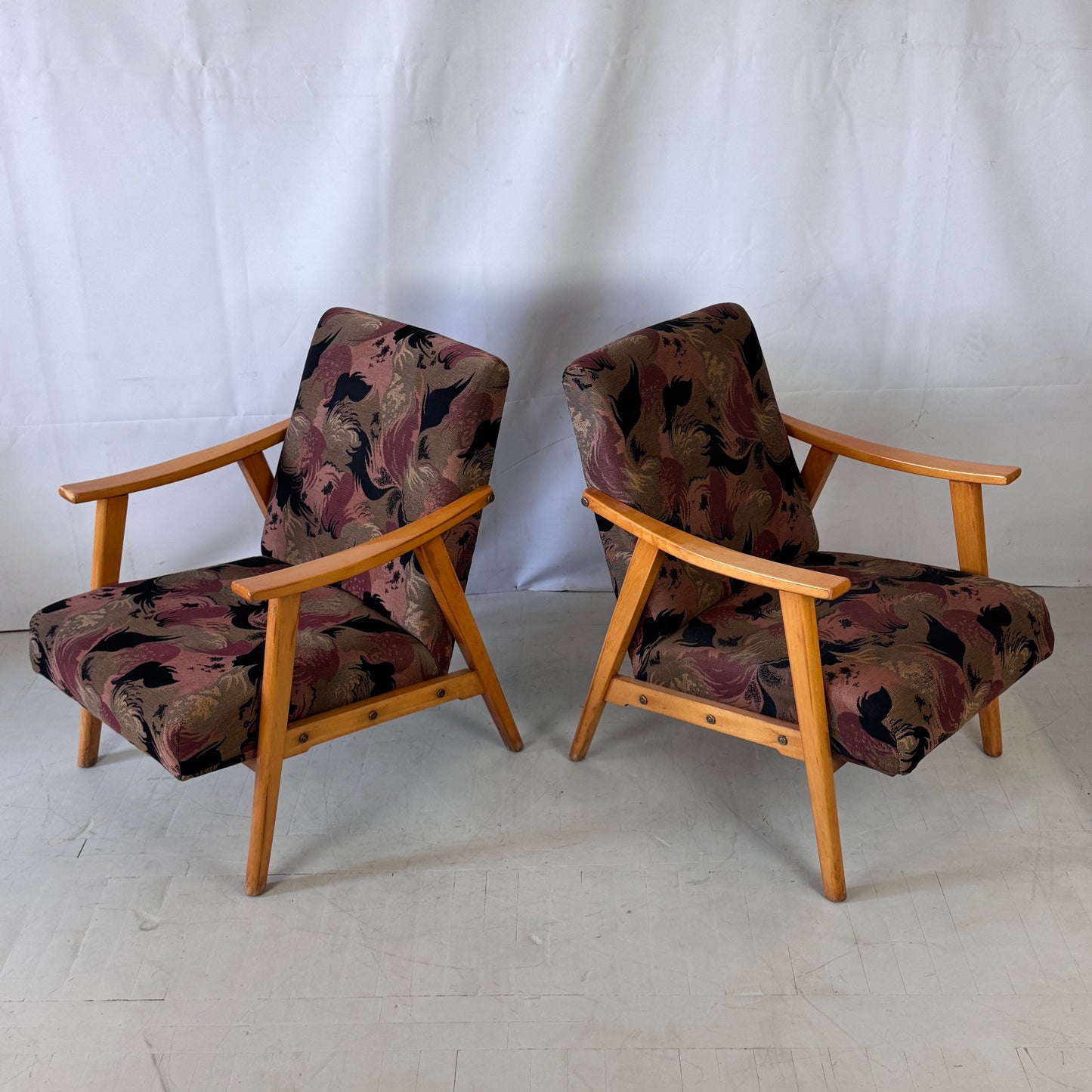 Pair of Hungarian Retro A-65 Armchairs, 1960s
