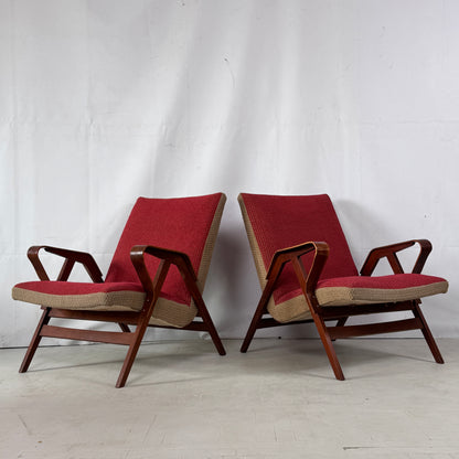 Pair of Vintage Armchairs by Jaroslav Jirák for Tatra Nabytok, 1960s