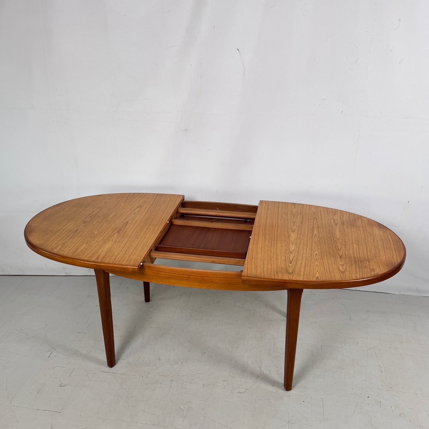 GPlan Oval Teak Extendable Dining Table, 1960s