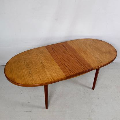 GPlan Oval Teak Extendable Dining Table, 1960s