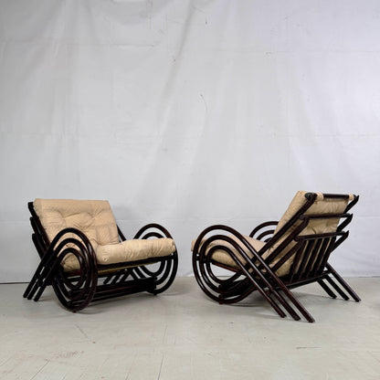 French Rattan Living Room Set, 1970s