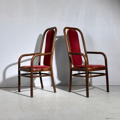 Set of 4 High Back Dining Chairs by Antonin Suman for Tatra Nabytok, 1960s