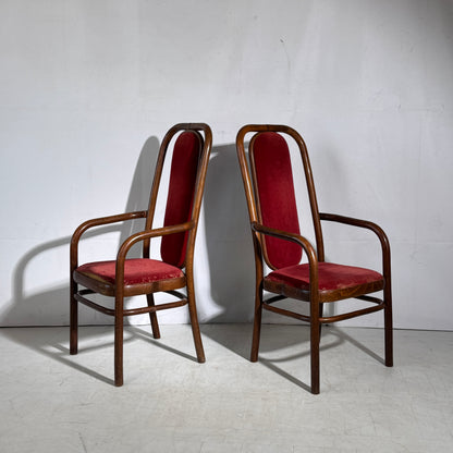 Set of 4 High Back Dining Chairs by Antonin Suman for Tatra Nabytok, 1960s