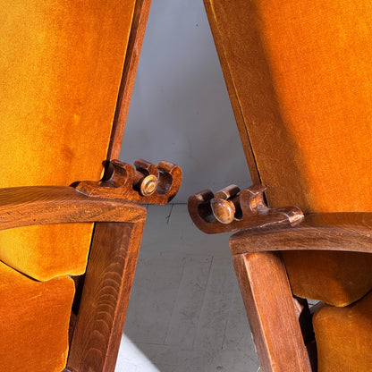 Pair of Adjustable “Kanadier” Armchairs, 1930s
