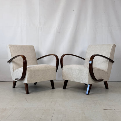 Pair of Fully Restored Jindřich Halabala Type C Armchairs for UP Závody, 1930s