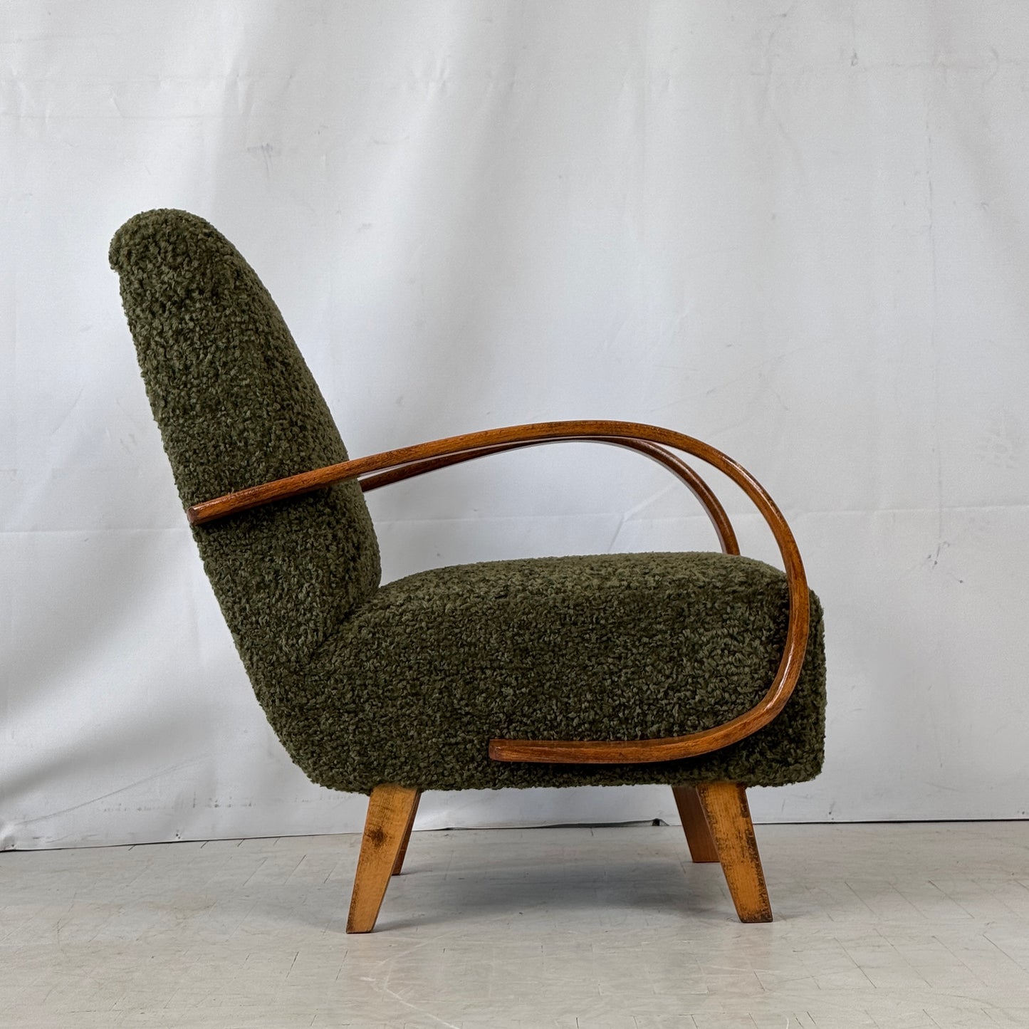 Fully Restored Jindřich Halabala H-410 Armchairs for UP Závody, 1930s