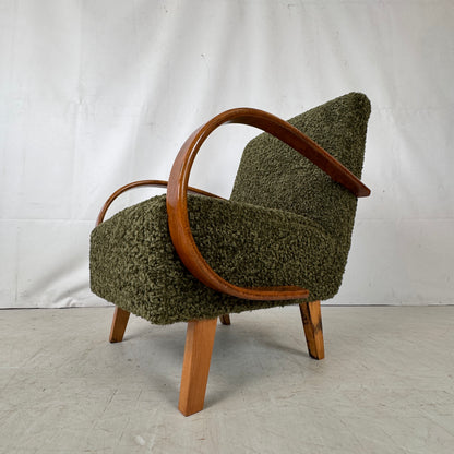Fully Restored Jindřich Halabala H-410 Armchairs for UP Závody, 1930s