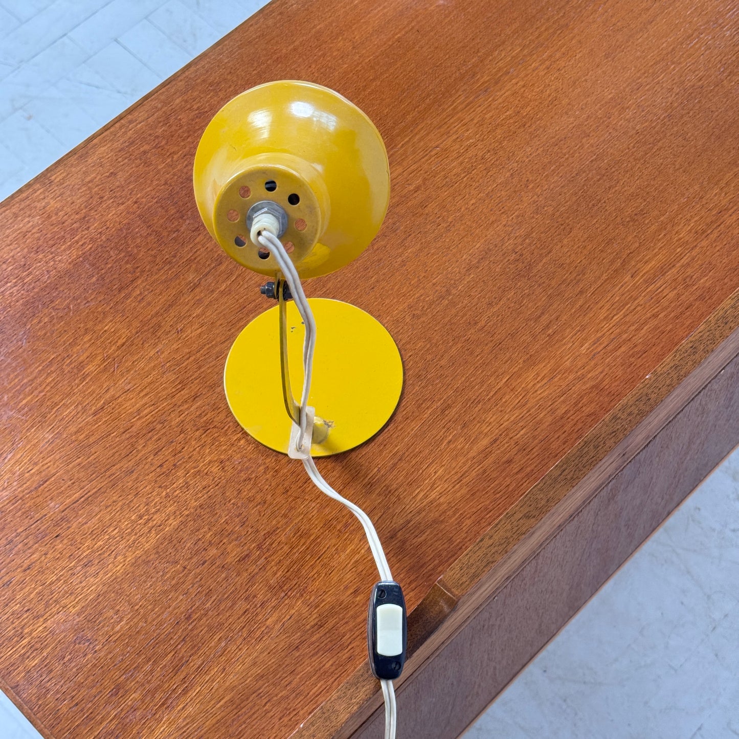 Szarvasi Small Steel Table Lamp, 1960s – Original Condition