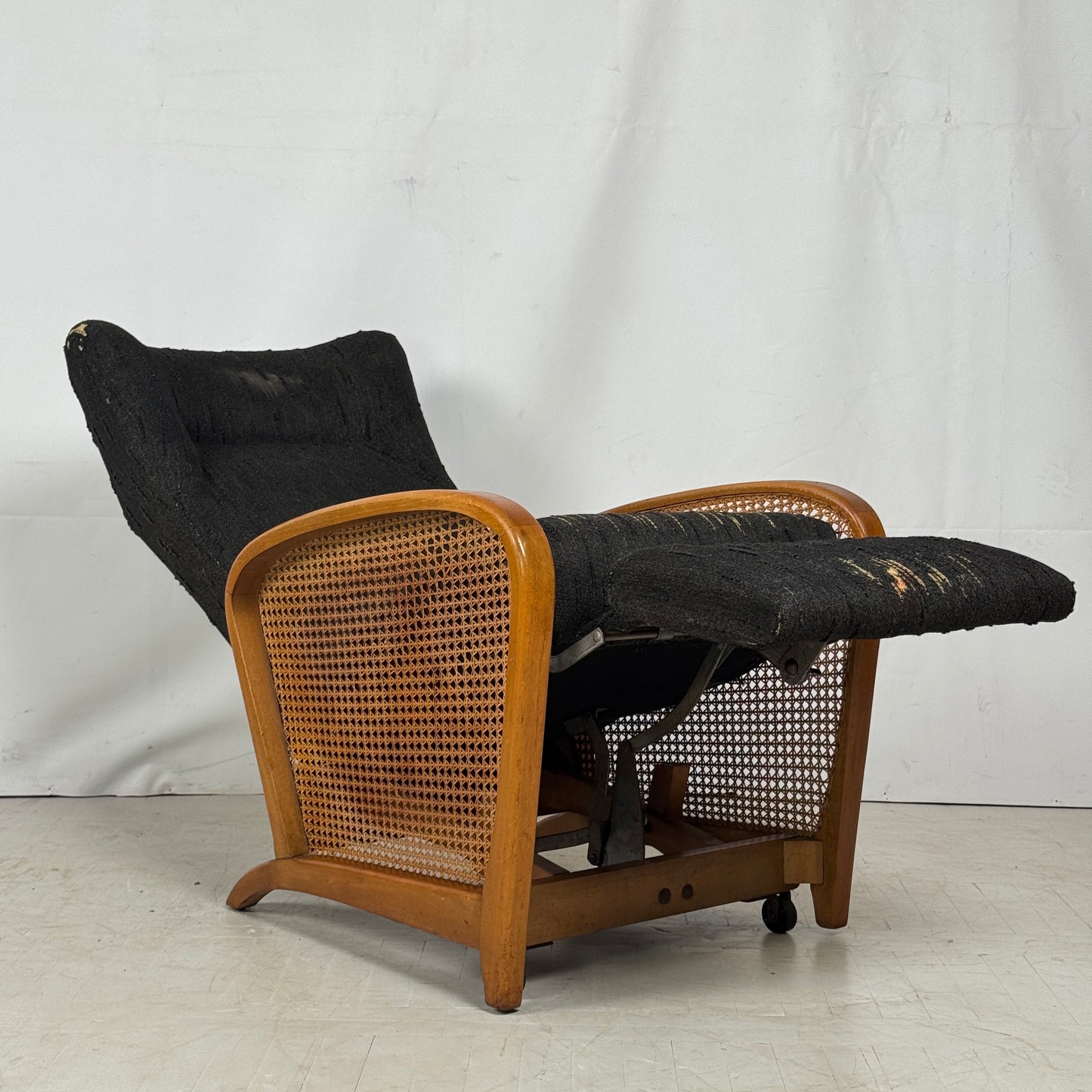 Rattan Side Recliner Chair, 1960s