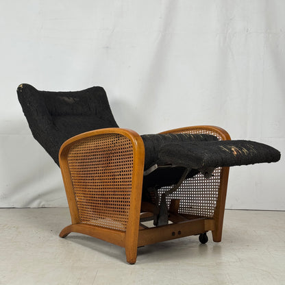 Rattan Side Recliner Chair, 1960s