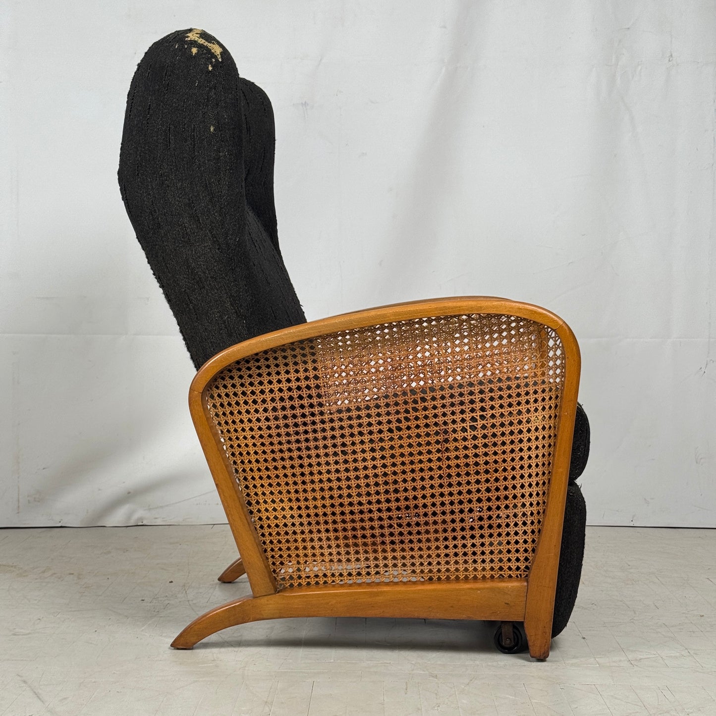 Rattan Side Recliner Chair, 1960s
