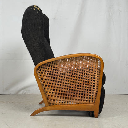 Rattan Side Recliner Chair, 1960s